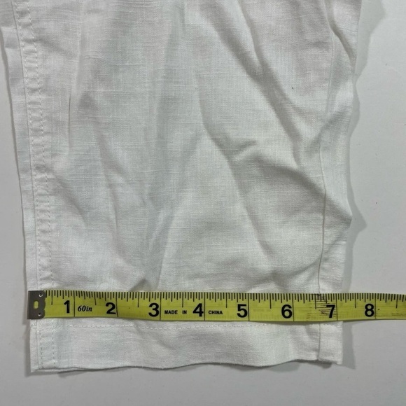 New J Crew Tall Linen Blend Seaside Pants White - Picture 10 of 11